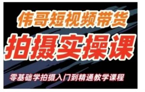 短视频带货拍摄实操课,零基础学拍摄入门到精通教学-网创星球