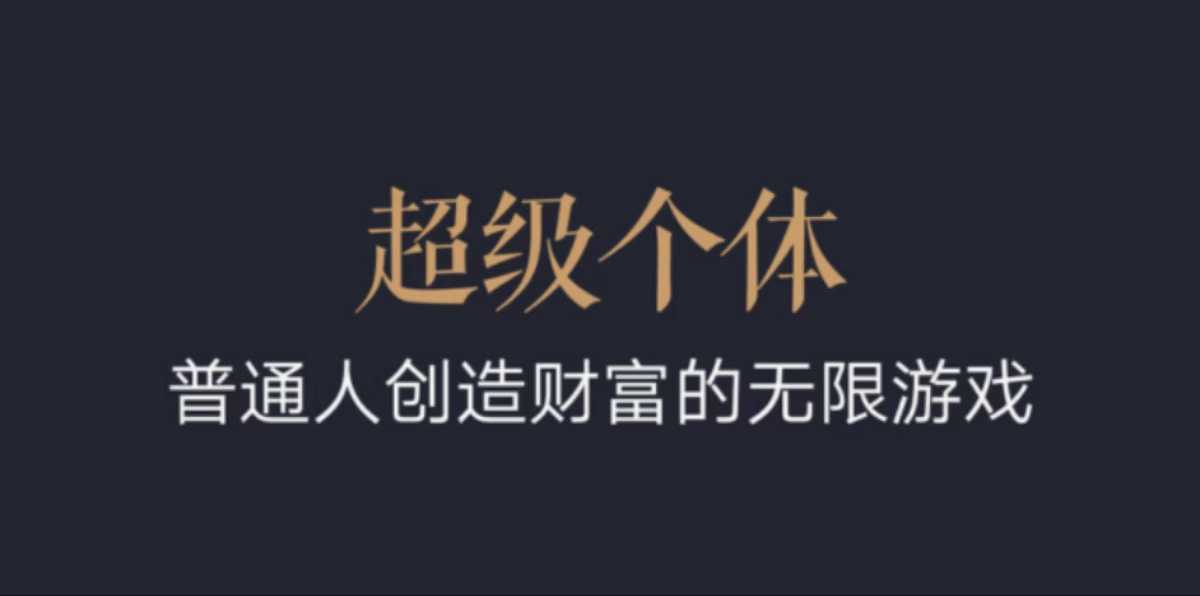 超级个体:2024-2025翻盘指南,普通人创造财富的无限游戏-网创星球