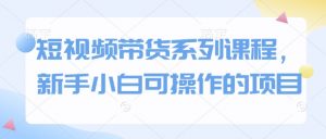 短视频带货系列课程，新手小白可操作的项目-网创星球