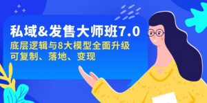 私域&发售-大师班第7期，底层逻辑与8大模型全面升级 可复制 落地 变现-网创星球