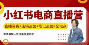小红书电商直播训练营,直播带货+店铺运营+笔记运营-网创星球