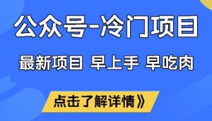 公众号冷门赛道,早上手早吃肉,单月轻松稳定变现1W【揭秘】-网创星球