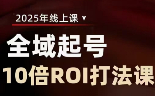 2025全域起号10倍ROI打法课，助你提升直播间的投资回报率-网创星球