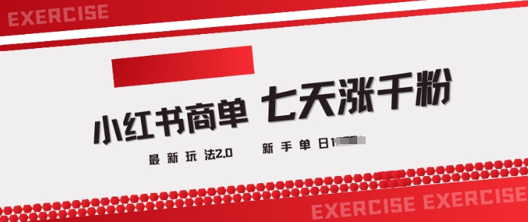 小红书商单2.0最新玩法，3天涨千粉单日变现多张-网创星球