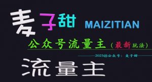 麦子甜2025公众号流量主全网最新玩法核心,手把手教学,成熟稳定,收益有保障-网创星球